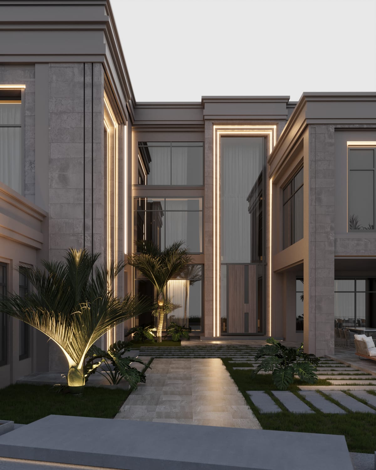 Luxury Villa Entrance